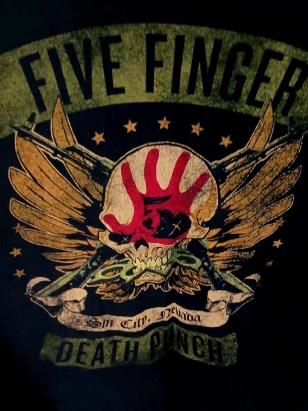 Five Finger Death Punch Men's Graphic Print Heavy Metal Rock Shirt Size X Large - Picture 3 of 8